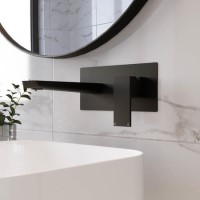 Matt Black Wall Mounted Basin Tap - Zana