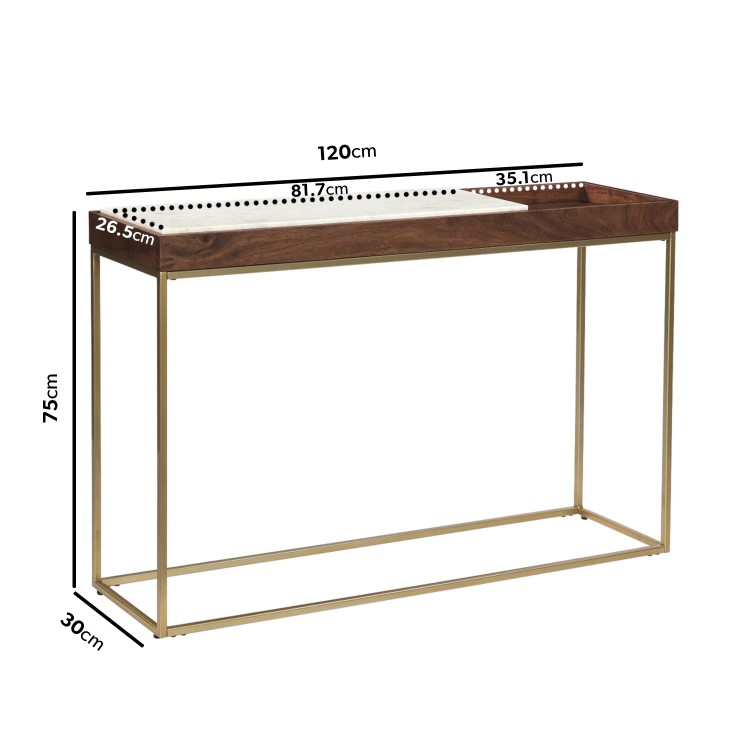 Narrow Solid Wood Console Table with Storage - Zola