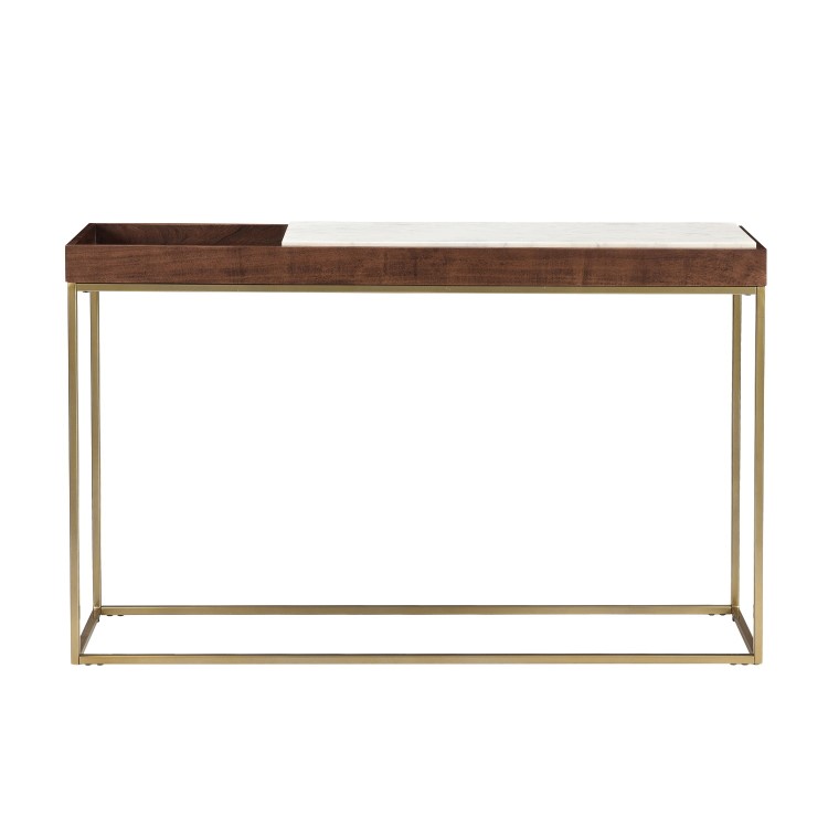 Narrow Solid Wood Console Table with Storage - Zola