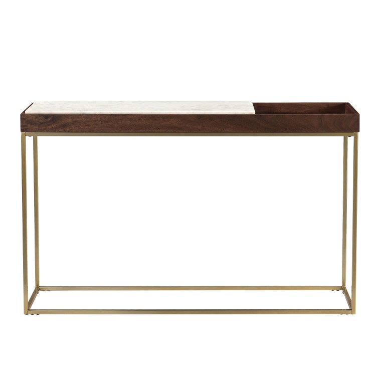 Narrow Solid Wood Console Table with Storage - Zola