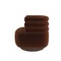 Rust Brown Velvet Modern Swivel Armchair - Zora