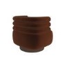 Rust Brown Velvet Modern Swivel Armchair - Zora