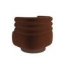 Rust Brown Velvet Modern Swivel Armchair - Zora