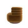 Caramel Brown Velvet Modern Swivel Armchair - Zora