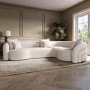 ONLY OPENED - Zuri 4 Seater Cream Boucle Right Facing Corner Sofa