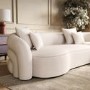 ONLY OPENED - Zuri 4 Seater Cream Boucle Right Facing Corner Sofa