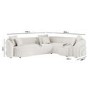 Cream Boucle Right Hand Facing 4 Seater Curved Corner Sofa - Zuri