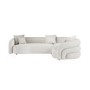 ONLY OPENED - Zuri 4 Seater Cream Boucle Right Facing Corner Sofa