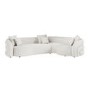 ONLY OPENED - Zuri 4 Seater Cream Boucle Right Facing Corner Sofa