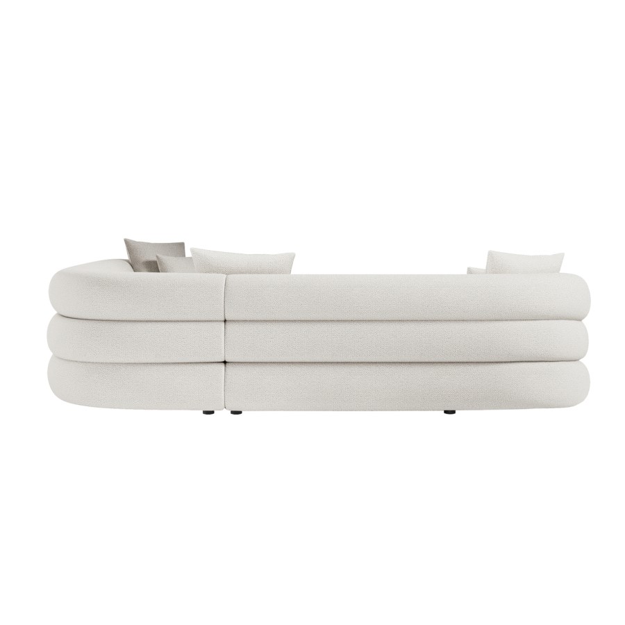 ONLY OPENED - Zuri 4 Seater Cream Boucle Right Facing Corner Sofa