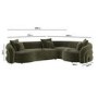 ALMOST PERFECT - Green Velvet Right Hand Facing 4 Seater Curved Corner Sofa - Zuri