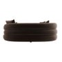 Brown Velvet Left Hand Facing 4 Seater Curved Corner Sofa - Zuri