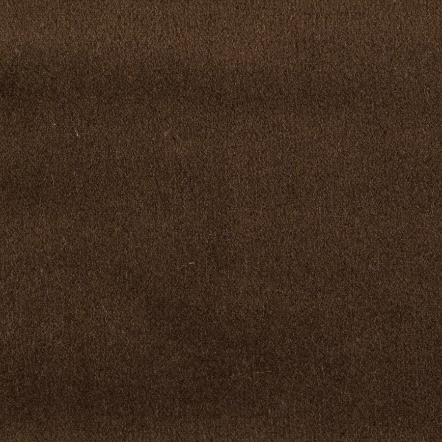 Brown Velvet Armchair with Cushion - Zuri