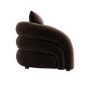 Brown Velvet Armchair with Cushion - Zuri