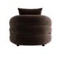Brown Velvet Armchair with Cushion - Zuri