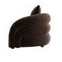 Brown Velvet Armchair with Cushion - Zuri