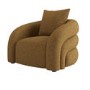 Caramel Brown Chenille Armchair - Zuri 