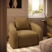 Caramel Brown Chenille Armchair with Cushion - Zuri