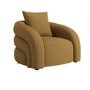 Caramel Brown Chenille Armchair - Zuri 