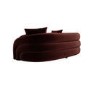 Deep Red Velvet Right Hand Facing 4 Seater Curved Corner Sofa - Zuri 