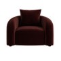 Deep Red Velvet Armchair - Zuri 