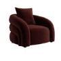 Deep Red Velvet Armchair - Zuri 