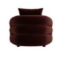 Deep Red Velvet Armchair - Zuri 