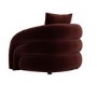 Deep Red Velvet Armchair - Zuri 