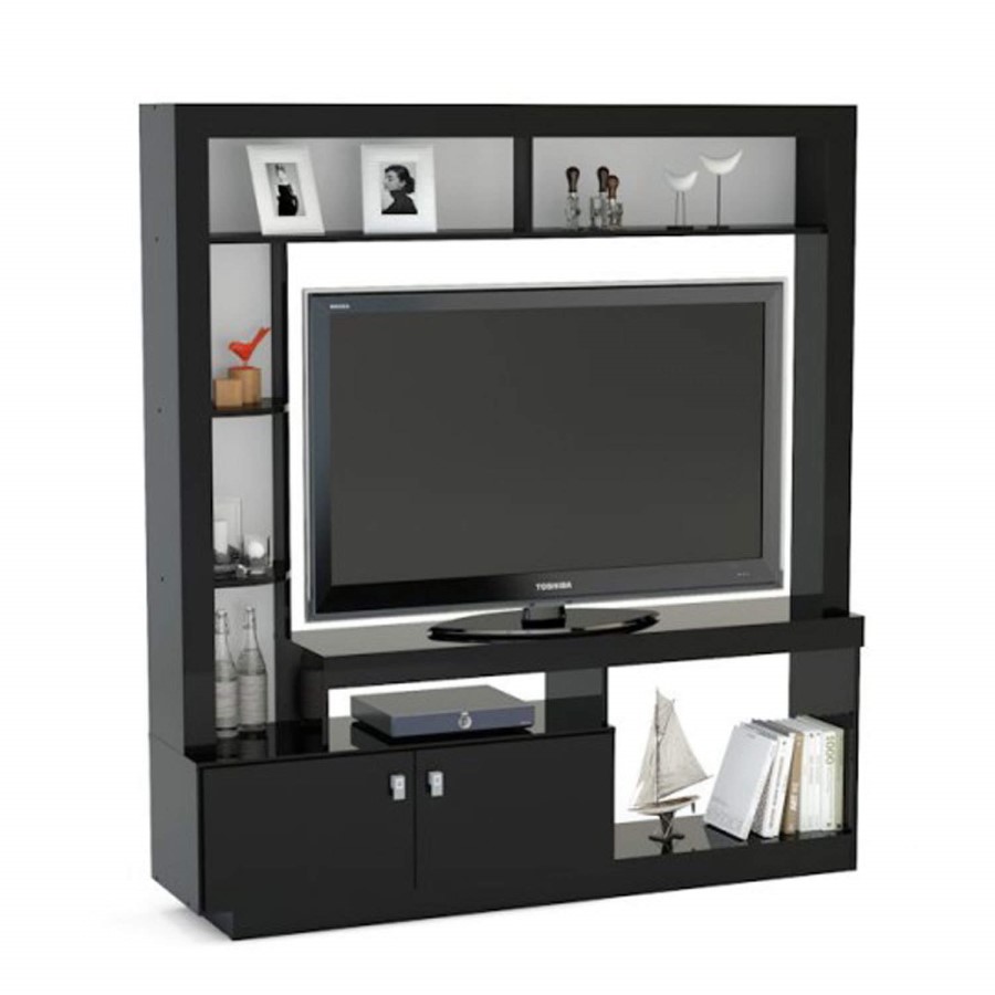 Birlea Zuma Black Entertainment TV Unit with Storage