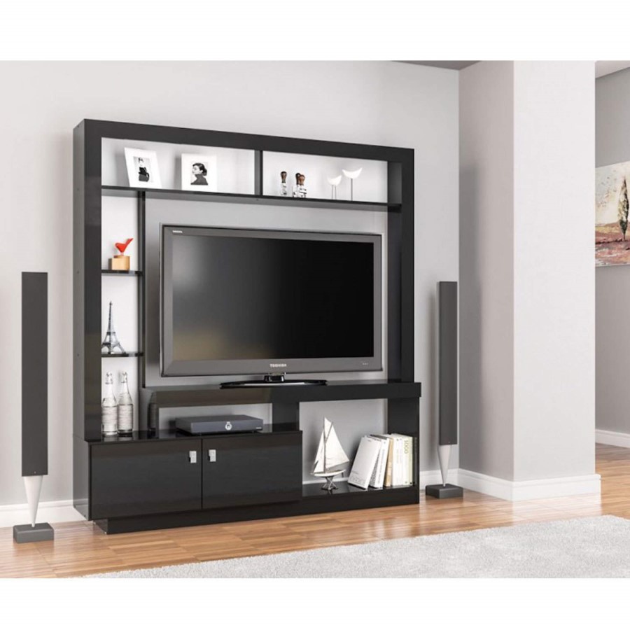 Birlea Zuma Black Entertainment TV Unit with Storage