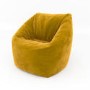 Mustard Yellow Bean Bag Chair in Velvet - Zyra