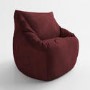 GRADE A1 - Red Bean Bag Chair in Velvet - Zyra