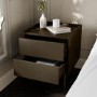 Khaki Green 2 Drawer Modern Bedside Table – Zane 