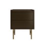 Khaki Green 2 Drawer Modern Bedside Table – Zane 