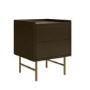 Khaki Green 2 Drawer Modern Bedside Table – Zane 