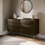 Khaki Green Modern Chest of 6 Drawers - Zane 