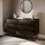 Khaki Green Modern Chest of 6 Drawers - Zane 