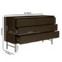 Khaki Green Modern Chest of 6 Drawers - Zane 