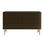 Khaki Green Modern Chest of 6 Drawers - Zane 