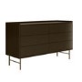 Khaki Green Modern Chest of 6 Drawers - Zane 