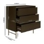Khaki Green Modern Chest of 3 Drawers - Zane 