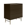 Khaki Green Modern Chest of 3 Drawers - Zane 