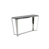 Zola Black Glass Console Table with Metal Frame