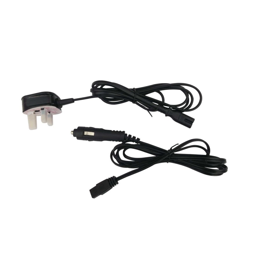 electriQ 45L Large Electric Plug In Portable Cool Box in Black with Wheels and Mains/12V Car Adapter