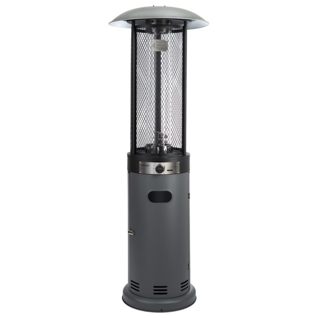 electriQ Outdoor Freestanding Gas Patio Heater - Grey