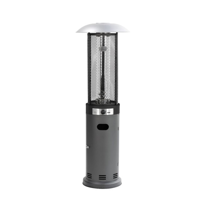 electriQ Outdoor Freestanding Gas Patio Heater - Grey