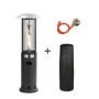 electriQ Outdoor Freestanding Gas Patio Heater - Black