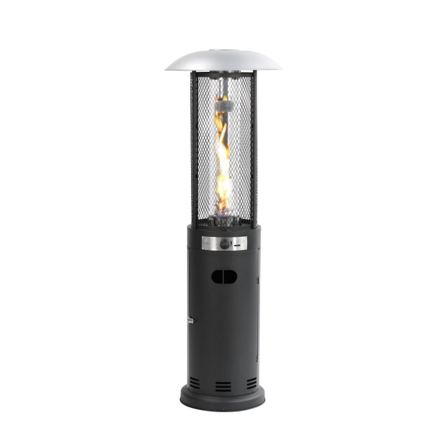 electriQ Outdoor Freestanding Gas Patio Heater - Black