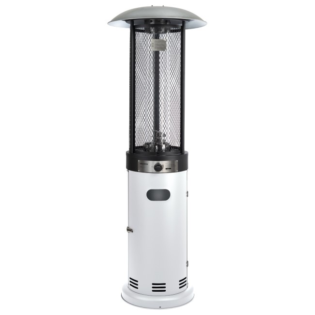 electriQ Outdoor Freestanding Gas Patio Heater - White