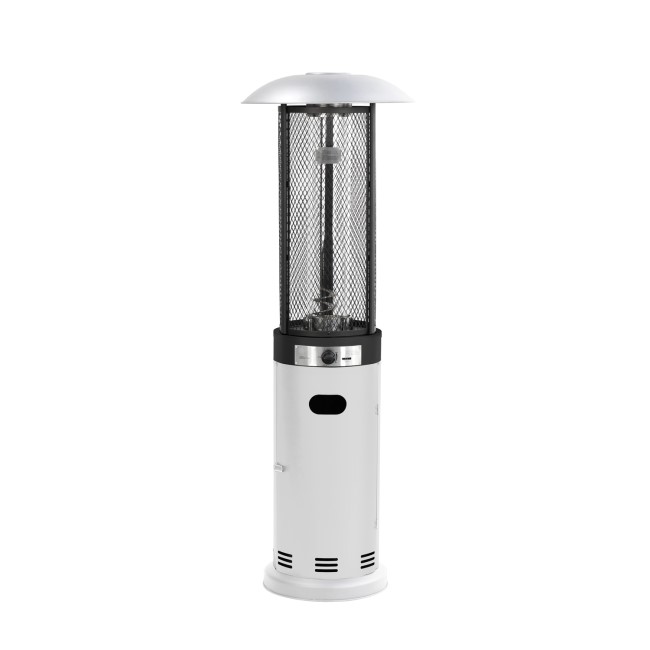 electriQ Outdoor Freestanding Gas Patio Heater - White